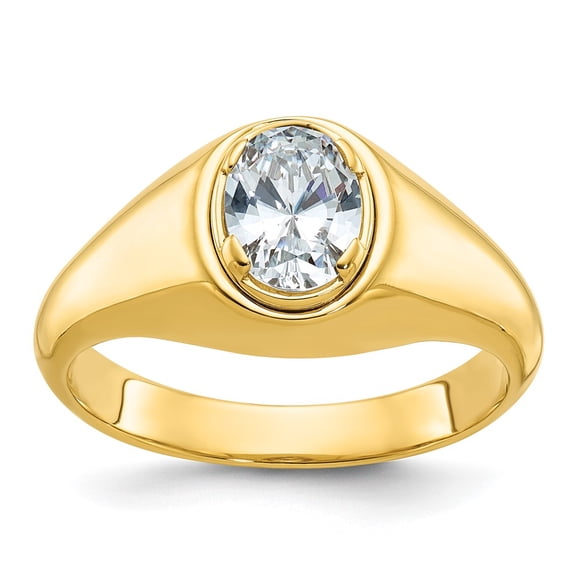 IBGoodman 14k 1 carat Lab Grown Diamond VS/SI G Oval Complete Men's Ring