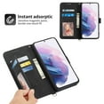 thumbnail image 5 of SaniMore for Samsung Galaxy S22 6.1" Magnetic Flip Wallet Case with Cross Body Strap, PU Leather Case with Card Slot & Multi-Angle Kickstand Shockproof Protective Case for Girls Ladies, Black, 5 of 11