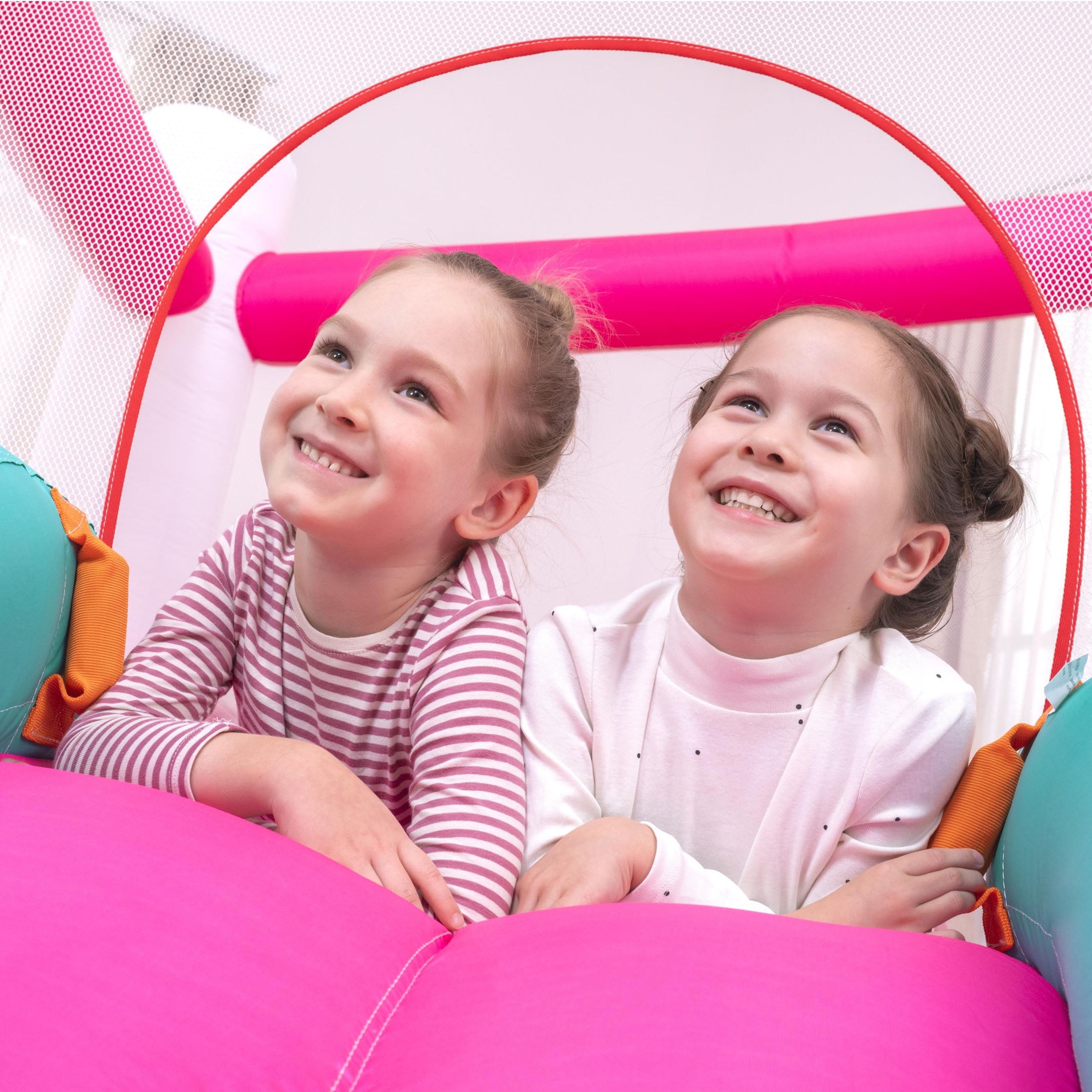 Barbie Bounce House with Extra-Wide Slide, Mesh Walls and Blower, Indoor/Outdoor, Ages 3+