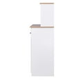 thumbnail image 5 of Microwave Cabinet, Kitchen Storage Cabinet with 2 Doors and 2 Drawer, Buffet Cabinet Sideboard with Adjustable Shelves, Microwave Stand Cabinet for Kitchen, Dining Room, White, 5 of 7