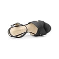 thumbnail image 4 of BLISSFUL STEP Women's Fashion Platform Strap Slingback Chunky Heel Open Toe Sandals Grey 10, 4 of 7