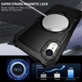 thumbnail image 4 of Design for iPhone XR Case, Built in Kickstand & Ring Holder  Grade Heavy Duty Shockproof Protective Phone Phone Cases for Apple iPhone XR 6.1", Black, 4 of 16