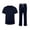 Navy, variant on Men Scrub Set-Stretch V-Neck Scrub Top & Jogger Pant with 6 Pockets, Scrubs for Men