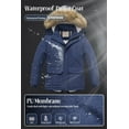 thumbnail image 4 of Chrisuno Boy's Essential Outdoor Travelling Winter Parka Subzero Coat Heavyweight Sherpa Puffer Jacket Navy 10-12, 4 of 5