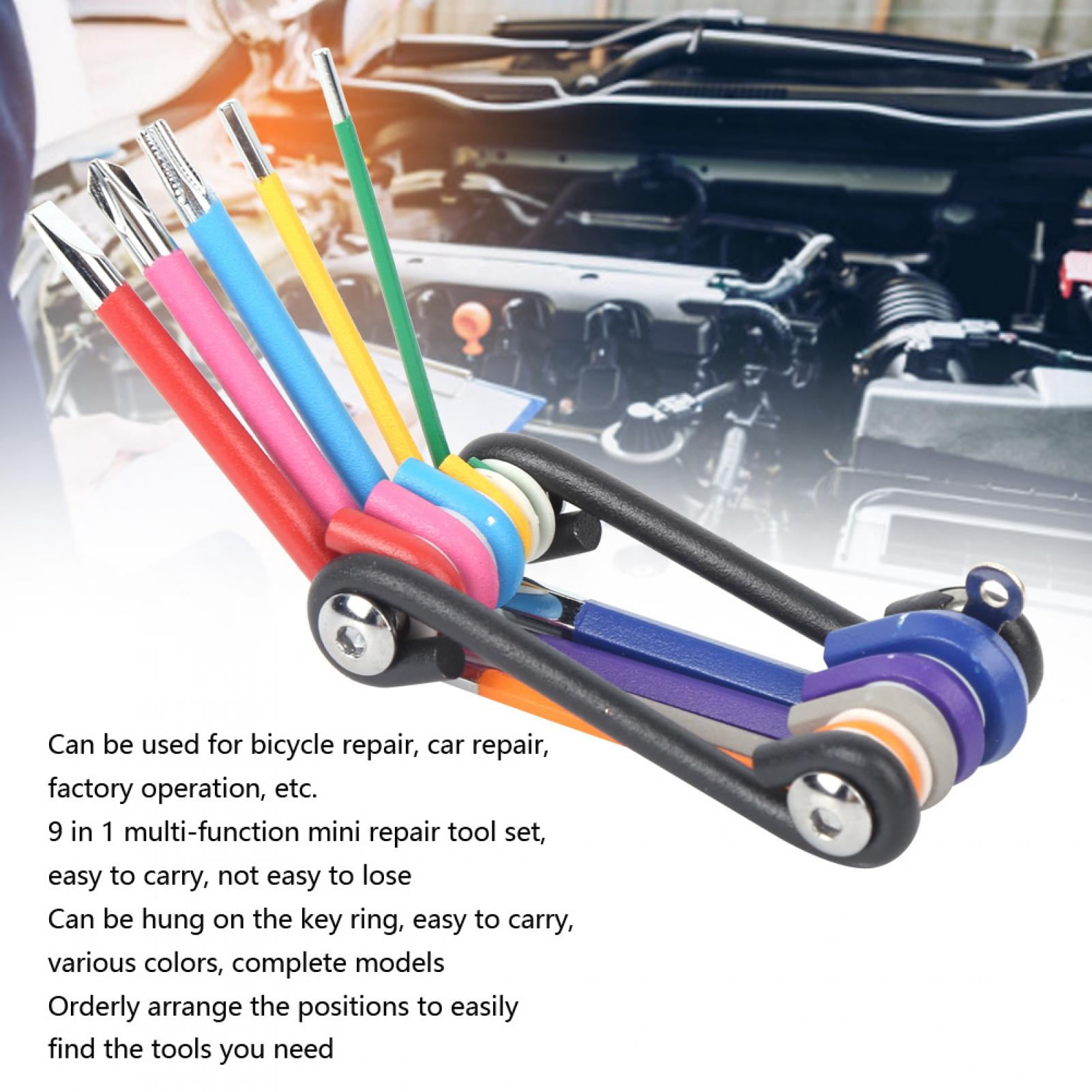 Mini Repair Tools Set  Multi Function Bike Bicycle Cycling Mechanic Repair Tool Kit 9 Function All in  Equipment With   Bike Tool Kits