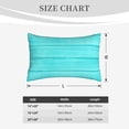 thumbnail image 4 of Goofa Turquoise Wooden Pattern Pillow Case – Plush & Soft Cushion Cover, Hypoallergenic Throw Pillow Case for Comfortable Sleep with Envelope Closure-14"x20", 4 of 6