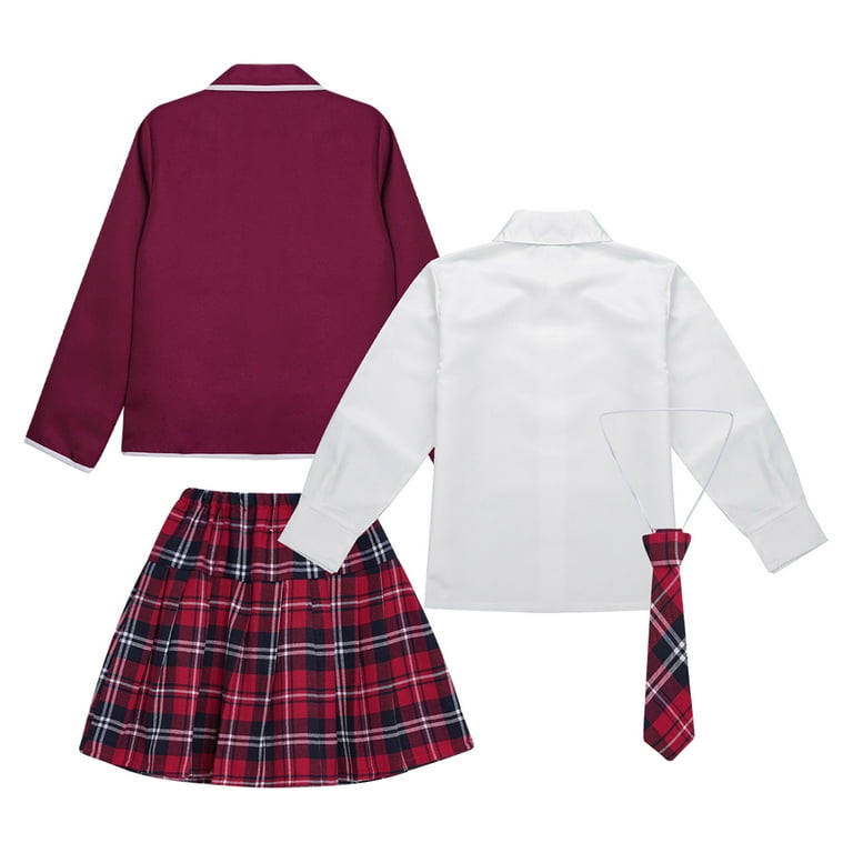 burgundy plaid uniform dress Convent of the Sacred Heart School Burgundy Dress Uniform Scarf main image 1