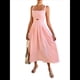 thumbnail image 3 of Vestido Midi de Verano con Tirantes Finos, Botones y Lazo Frontal para Mujer, Estampado Floral Rosa L, 3 of 10