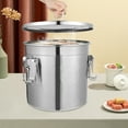 thumbnail image 4 of 304 Stainless Steel Airtight Canister for Kitchen, 3.2Gal Canisters Container with Lids and Sturdy Locking Clamp,Bucket Food Storage Containers Airtight for Flour Coffee Bean Tea (12L), 4 of 28