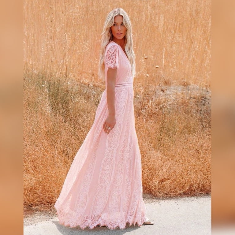 IDOPIP Women's Casual Boho Floral Lace V-Neck Dress Embroidery Cocktail Maxi Dress Wedding Evening - Walmart.com IDOPIP Women's Casual Boho Floral Lace V-Neck Dress Embroidery Cocktail Maxi Dress Wedding Evening - Walmart.com