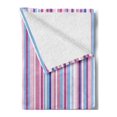thumbnail image 2 of Abstract Soft Flannel Fleece Throw Blanket, Vertical Striped Gradient Different Colored Lines Tile Bands Image, Cozy Plush for Indoor and Outdoor Use, 50" x 70", Baby Pink Sky Blue, by Ambesonne, 2 of 5