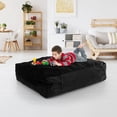 thumbnail image 4 of Costway 48" x 36" Crash Pad Sensory Mat with Foam Blocks and Washable Velvet Cover Black, 4 of 10