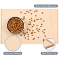 thumbnail image 6 of VIVAGLORY Dog Food Mat Grippymat Pet Feeding Mat, Waterproof & Silicone for Pet Cat, Food Tray Placemat with Lip & Raised Edges for Floor, L, Beige Yellow, 6 of 6