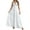 White, variant on KHONTS Women's Deep V Neck Tie Knot Backless Halter Dress a Line Flowy Ruffle Maxi Dress White XL