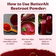 Better Alt Beet Root Powder, Superfood for Healthy Heart - Beets Powder Supplement (112 Servings)