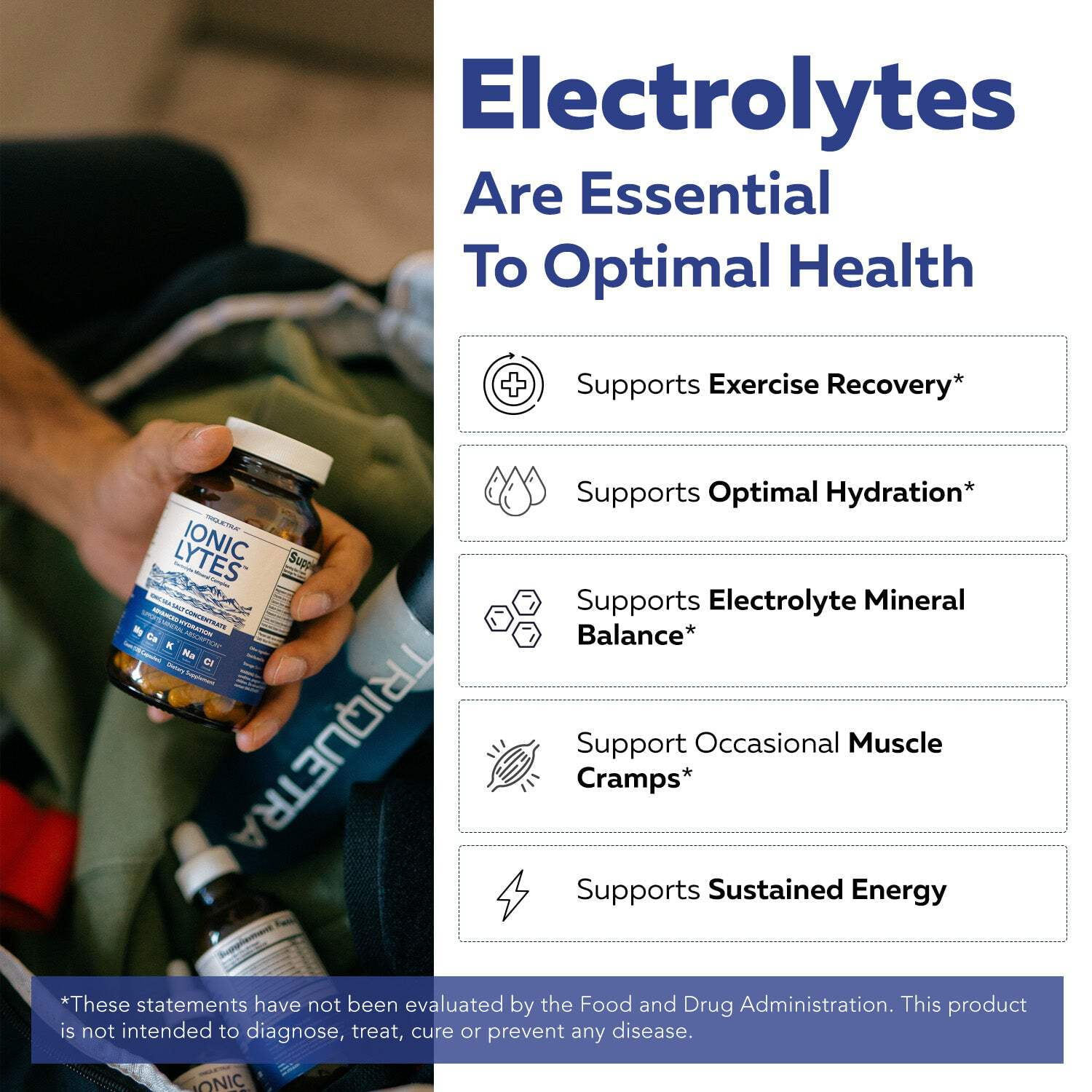 Triquetra Health Ionic Lytes™ Electrolyte Mineral Complex with Fulvic  Humic Acid - Capsules