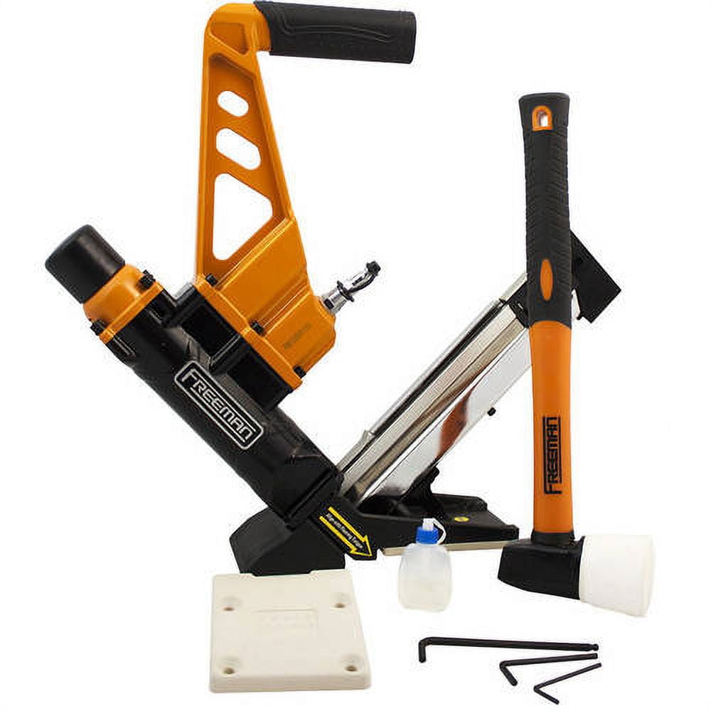 Freeman PDX50C Lightweight Pneumatic 3-in-1 15.5-Gauge and 16-Gauge 2" Flooring Nailer / Stapler