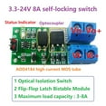 thumbnail image 4 of Amdohai 3.3V-12V 3-8A Low Pulse Trigger Board Flip-Flop Latchs Relay Module Bistable Self-Locking Switch, 4 of 8