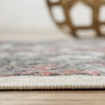 thumbnail image 6 of Superior Lille Traditional Floral Indoor Runner Rug, Brown-Salmon, 8' x 10', 6 of 8