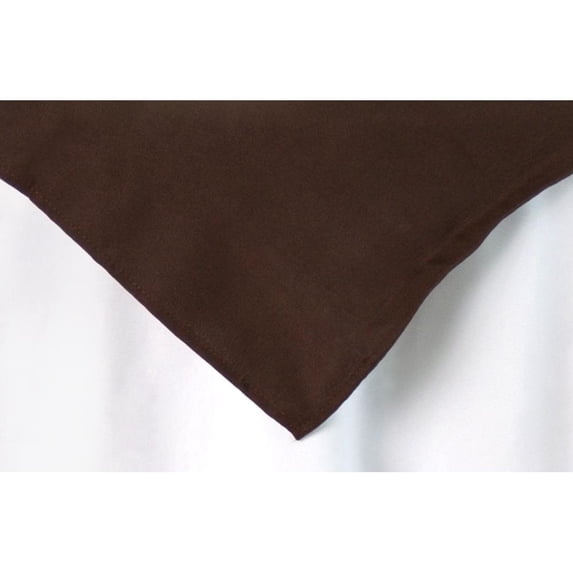 1 Pc, Polyester Square 54" Overlay/Tablecloth - Chocolate Brown For Wedding & Event Decor