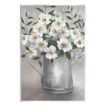 Stupell Industries Dogwood Flower Bouquet Country Can Botanical & Floral Painting Unframed Art Print Wall Art