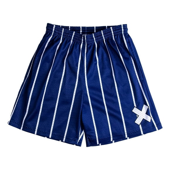 JHLZHS Mens Running Shorts Men's Summer Pocket Shorts Loose Fashion Casual Stripe Printed Shorts Men's Jean Shorts Romper Shorts