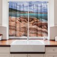 thumbnail image 2 of Ambesonne Tropical Kitchen Curtains, Seychelles Island Scenery, 55"x24", Pale Ceil Blue Pale Teal, 2 of 3