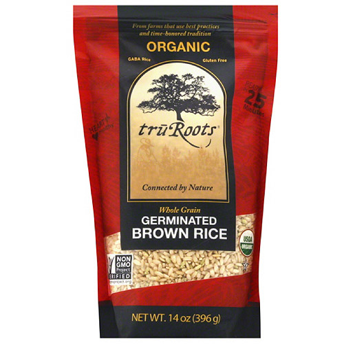 truRoots Organic Whole Grain Germinated Brown Rice, 14 oz, (Pack of 6