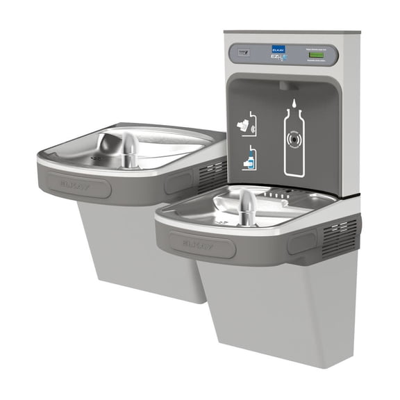 Elkay EZSTLDDWSVRLK Ezh2o Versatile Bi-Level Water Drinking Fountain And Bottle Filling