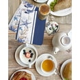 thumbnail image 7 of Coastal Navy Hand Towels Set, Waffle Weave Kitchen Towels 4 Pieces, Blue Starfish Coral Nautical Striped Microfiber Hair Face Bath Tea Towel Absorbent Quick Drying Cleaning Dish Cloths, 15.7"x23.6", 7 of 7
