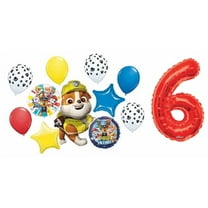 Paw Pup Rubble 6th Birthday Party Supplies Balloon Bouquet Decorations