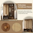 thumbnail image 5 of 79" Hall Tree with Bench and Shoe Storage, 4-in-1 Hall Tree with Coat Rack, 4 Rattan Doors, 6 Hooks, 2 Cabinets, Adjustable Shelf, for Hallway, Entryway, Walnut, 5 of 8