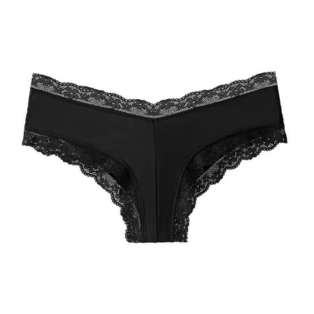 

PEASKJP Women s Panties Comfort Women s Full Coverage Seamless Panties Pack Stretchy Ribbed Underwear Black S