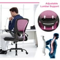 thumbnail image 3 of BestOffice Manager's Chair with Lumbar Support & Swivel, 250 lb. Capacity, Pink, 3 of 7