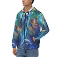 thumbnail image 3 of Kdxio Colorful Winged Dolphin Print Men Hoodies Casual Hoodies for Men with Zip Pockets Full Zip Long Sleeve Sweatshirt Sports Hooded Jacket-XX-Large, 3 of 5