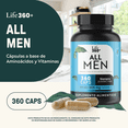 thumbnail image 4 of MULTIVITAMÍNICO para Hombre Life360+ 360 cápsulas con Creatina y L-Arginina LIFE 360+ Mens Multi para 360 días, 4 of 7