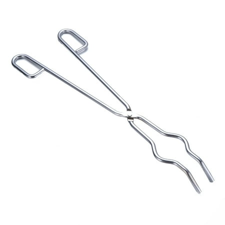 

45cm Chromium Plated Steel Crucible Beaker Tongs Experiment Accessory (Silver)