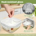 thumbnail image 3 of Glass Container Food Storage 24 oz, 3 Cup Small Glass Containers with Lids, Oven Safe Food Storage Containers, Freezer Containers for Kitchen, Take Out and To Go, Soup Container for Food Prep, 4 Pack, 3 of 5