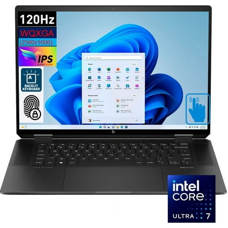 HP Spectre x360 2-in-1 Laptop 16.0in 120 Hz Touchscreen IPS WQXGA (14th Gen Intel Ultra 7-155H, 16GB LPDDR5X RAM, 1TB PCIe SSD, Intel Arc, Backlit KYB, FP Reader, 2 TB4, Win 11 Pro)