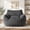 Gray, variant on Gericco Bean Bag Chair,Compressed Foam Filled Lazy Couch for Adults,Giant Bean Bag Chair with Armrest Ergonomic Lazy Sofa, Khaki