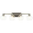 thumbnail image 4 of 4 Light Vanity Light Approved for Damp Locations with Transitional Inspirations 8.25 inches Tall By 33.5 inches Wide-Brushed Nickel Finish Bailey, 4 of 5