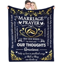 Marriage Prayer - Wedding Gifts for Couples 2024, Bridal Shower Gift for Bride to Be, Wedding Gifts for Newlyweds, Anniversary/Wedding/Engagement Gifts for Couple, 60"x80"