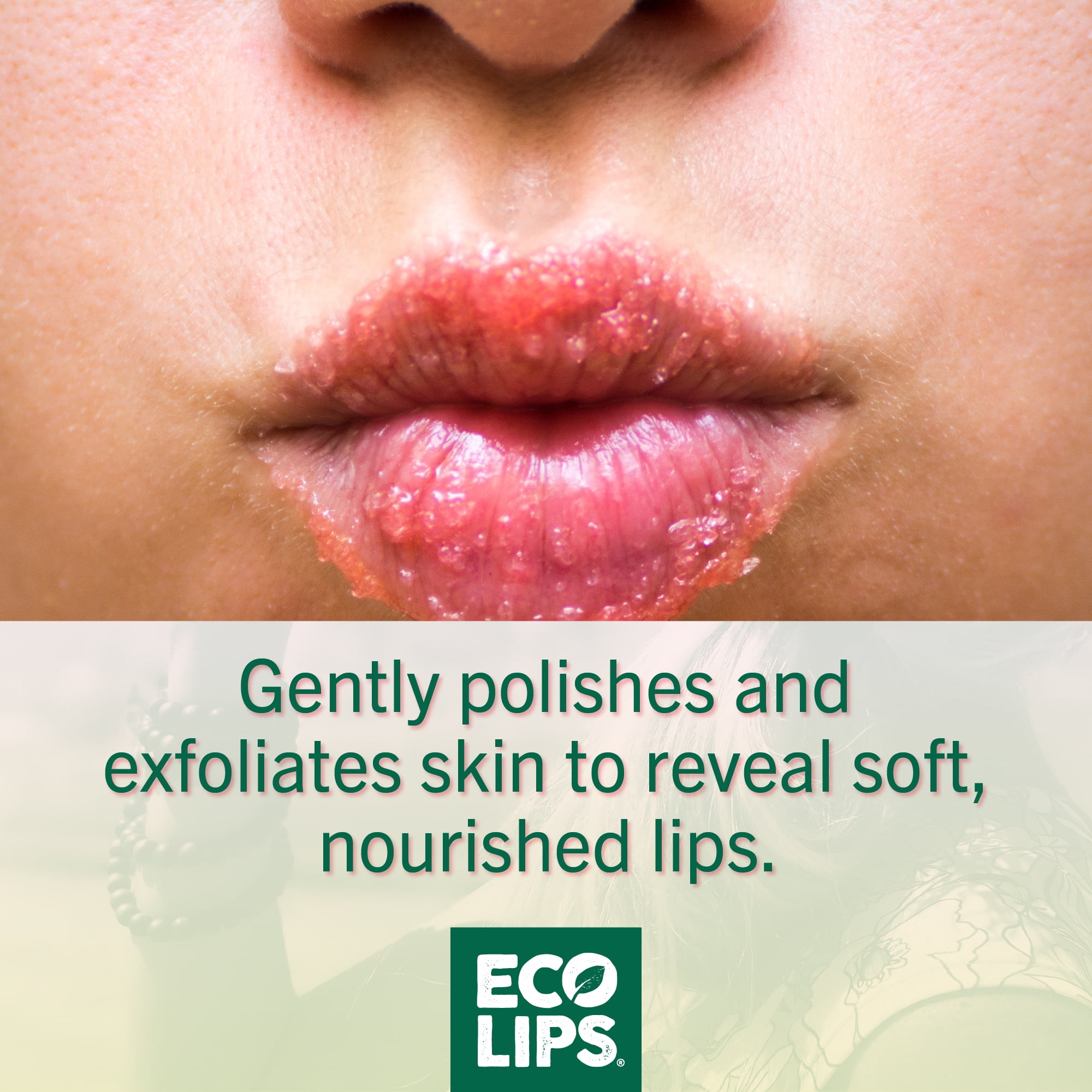 Eco Lips Plumping Daytime Lip Mask (with Hyaluronic Acid) + Vanilla Bean Lip Scrub, 2-count