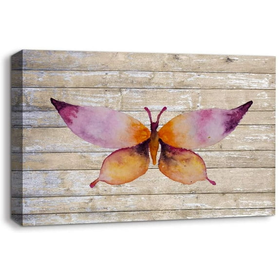 Idea4wall Vintage Canvas Wall Art Colorful Butterfly Canvas Prints for Home Wall Decor, 32"x48"