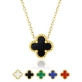 thumbnail image 1 of JeenMata Collar con Colgante de Flor Negra Bañado en Oro Amarillo, 1 of 7