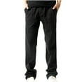 thumbnail image 2 of CEHVOM Spring And Summer Men's Linen Casual Pants Men's Loose Straight Trousers, 2 of 6