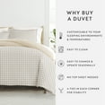 thumbnail image 7 of Noble Linens Gingham Check Natural 3-Piece Patterned Duvet Cover Set, King, 7 of 7