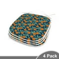thumbnail image 2 of Orange Blue Dining Chair Pad, Citrus Branches and Leaves, Water Resistant Pillow with Straps for Kitchen Seats, 4 Pieces Set, Dark Teal Burnt Orange, by Ambesonne, 2 of 5