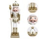 thumbnail image 1 of Juguetes para niñas, decoración de oficina, Cascanueces de madera, chimenea artesanal, 30x75cm, escritorio, soldado de Navidad, dorado, 1 of 5