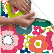 Con-Tact Brand Floor Adorn Vinyl 12 in x 12 in, Flower Fields (6-Pack)